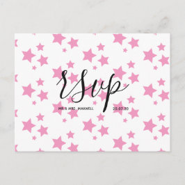 Tarjeta de RSVP de boda | Tarjeta postal de guión 