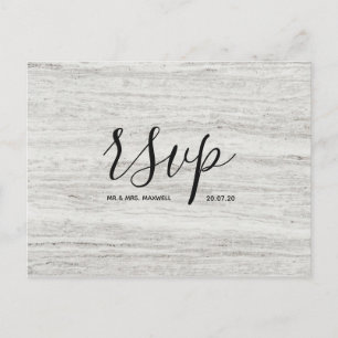 Tarjeta de RSVP de boda   Tarjeta postal de secuen