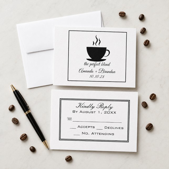 Tarjeta de RSVP de Boda The Perfect Blend (Subido por el creador)