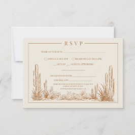Tarjeta de RSVP de Boda Western