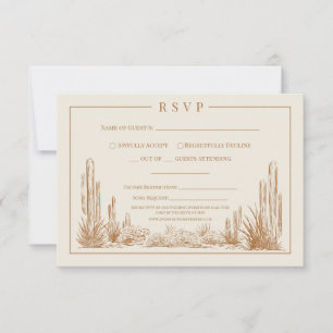 Tarjeta de RSVP de Boda Western