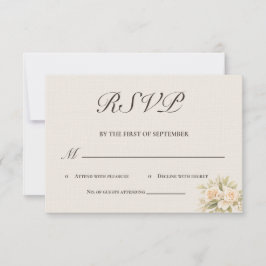 Tarjeta de RSVP de Caligrafía de Villa Toscana Rom