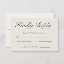 Tarjeta de RSVP de Caligrafía Romántica Toscana