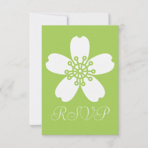 Tarjeta de RSVP de Charming Sakura en Peridoto