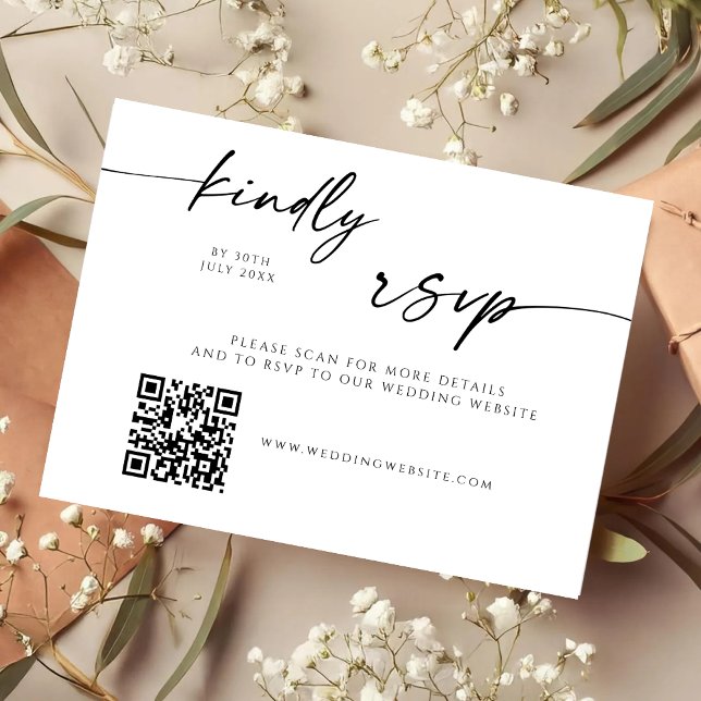 Tarjeta de RSVP de código QR de sitio web moderno (Subido por el creador)