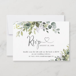 Tarjeta de RSVP de código QR del sitio web de boda