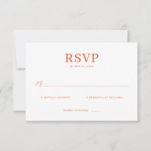 Tarjeta de RSVP de Coral Elegante