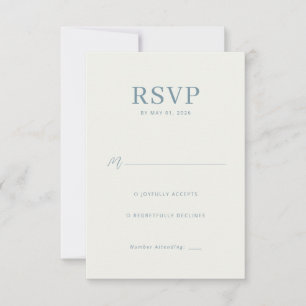 Tarjeta de RSVP de Crema Elegante