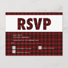 Tarjeta de RSVP de Cuadro de Búfalo Moderna CUALQU