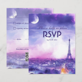 Tarjeta de RSVP de elección dietética Amour Éterne