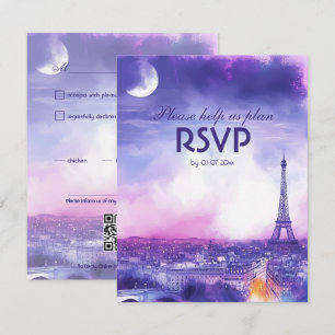 Tarjeta de RSVP de elección dietética Amour Éterne