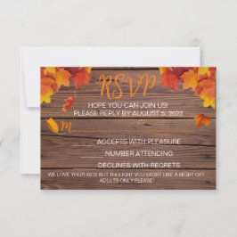 Tarjeta de RSVP de Enamorarse
