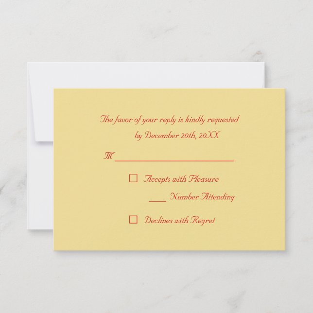 Tarjeta de RSVP de fiesta de Navidad elegante pers (Anverso)
