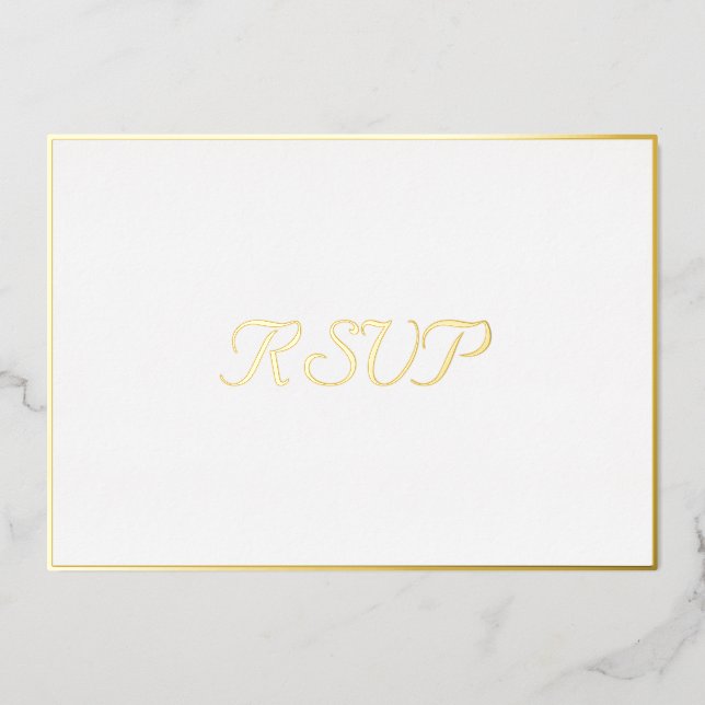 Tarjeta de RSVP de fiesta elegante simple personal (Anverso)