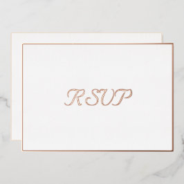 Tarjeta de RSVP de fiesta simple elegante personal