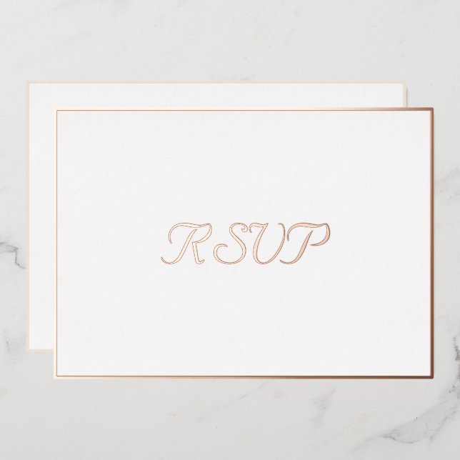 Tarjeta de RSVP de fiesta simple elegante personal (Anverso/Reverso)