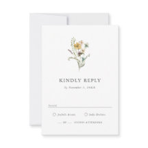 Tarjeta de RSVP de Flor Silvestre