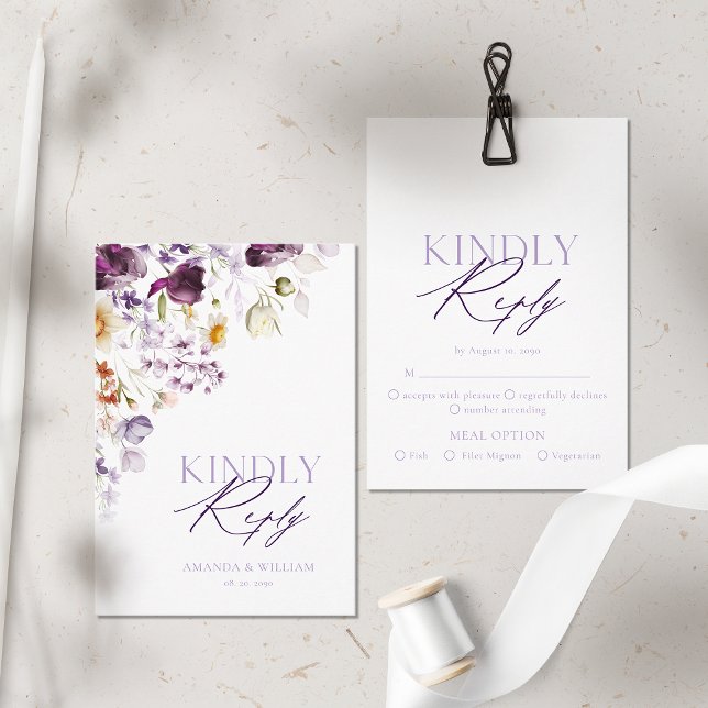 Tarjeta de RSVP de Floral Elegante (Subido por el creador)
