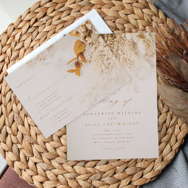Tarjeta de RSVP de Flores de Otoño Boho