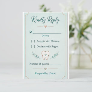 Tarjeta de RSVP de graduación de higiene dental mi