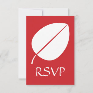 Tarjeta de RSVP de Hojas de Otoño en Cereza