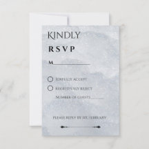 Tarjeta de RSVP de Invierno Brillante