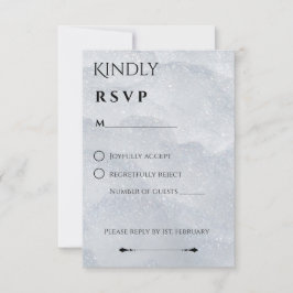 Tarjeta de RSVP de Invierno Brillante