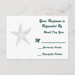 Tarjeta de RSVP de las estrellas de mar