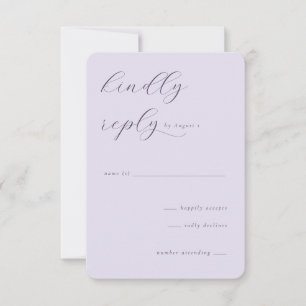 Tarjeta de RSVP de Lavanda Elegante