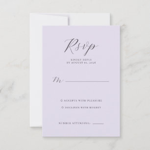 Tarjeta de RSVP de Lavanda Elegante