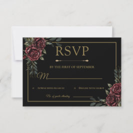 Tarjeta de RSVP de Lujo Malhumorado