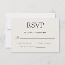 Tarjeta de RSVP de Lujo Minimalista
