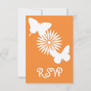 Tarjeta de RSVP de Margaritas y Mariposas en Naran