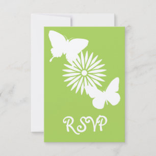 Tarjeta de RSVP de Margaritas y Mariposas en Perid