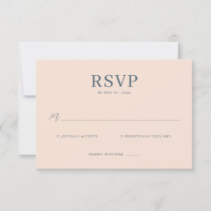 Tarjeta de RSVP de Melocotón Elegante