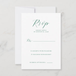 Tarjeta de RSVP de Menta Elegante