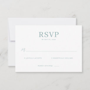 Tarjeta de RSVP de Menta Elegante
