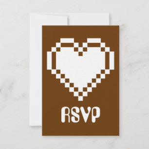 Tarjeta de RSVP de modo multijugador en chocolate