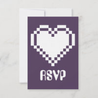 Tarjeta de RSVP de modo multijugador en morado