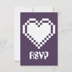 Tarjeta de RSVP de modo multijugador en morado