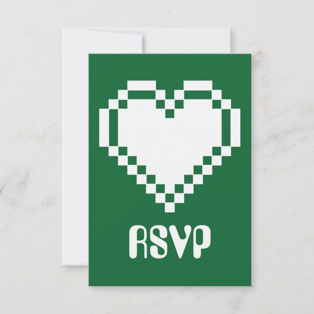 Tarjeta de RSVP de modo multijugador en verde (Anverso)