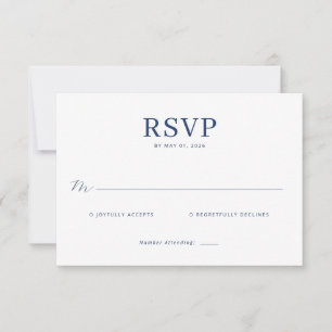 Tarjeta de RSVP de Nave Elegante
