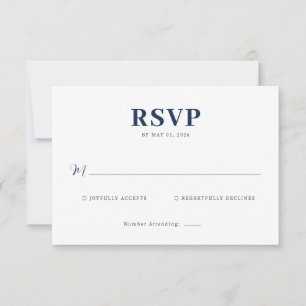 Tarjeta de RSVP de Nave Elegante
