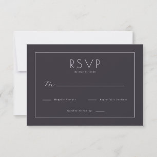 Tarjeta de RSVP de Nave Elegante