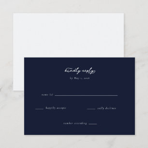 Tarjeta de RSVP de Navegante Elegante