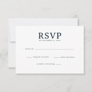 Tarjeta de RSVP de Navegante Elegante