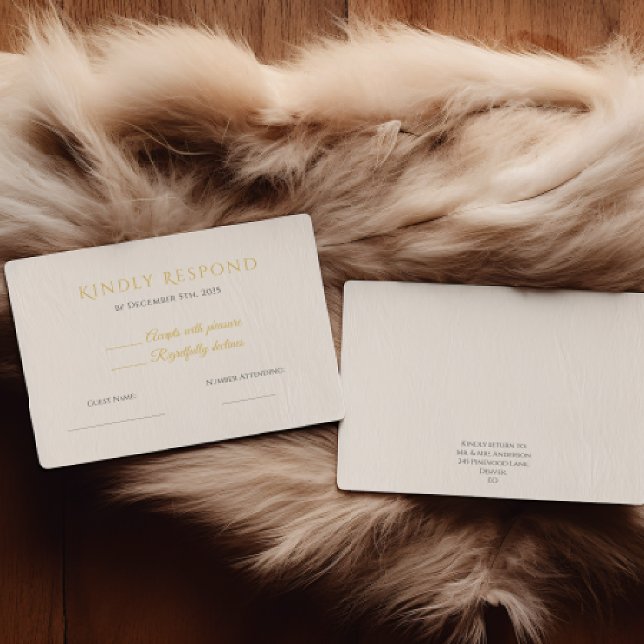 Tarjeta de RSVP de Navidad Rustic Noel | Elegante  (Subido por el creador)