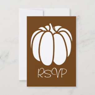 Tarjeta de RSVP de Parche de Calabaza en Chocolate