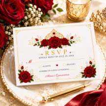 Tarjeta de RSVP de Quinceañera Princesa de Rosa Ro