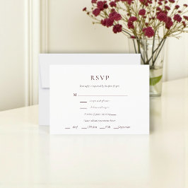 Tarjeta de RSVP de Ramo Floral Rústico